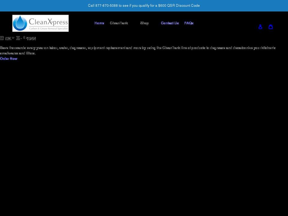 cleanx-press.com shopify website screenshot