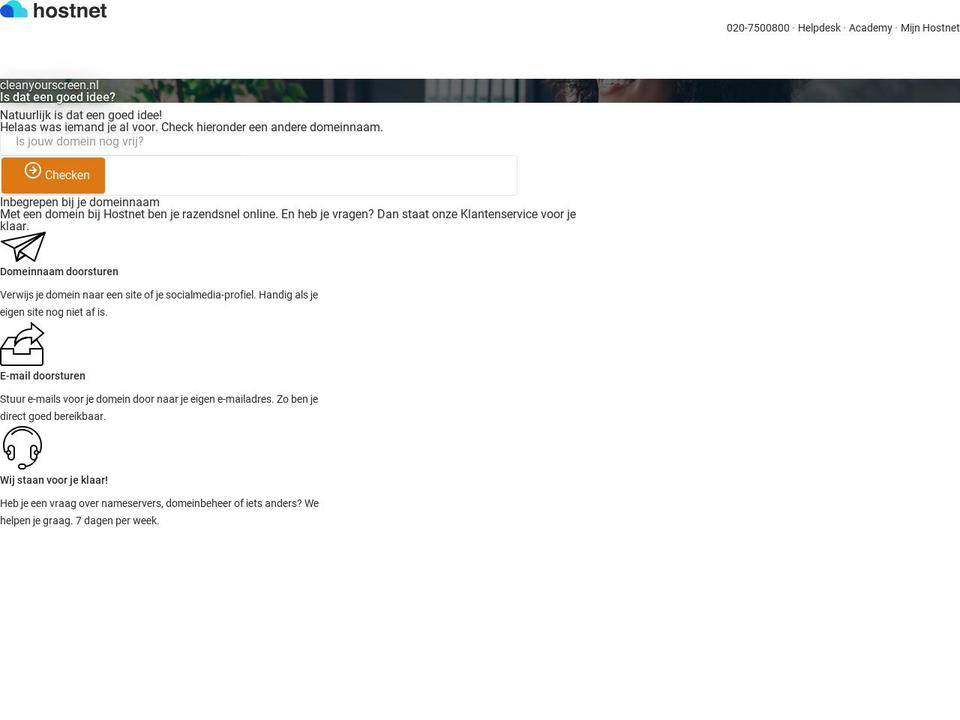 cleanyourscreen.nl shopify website screenshot