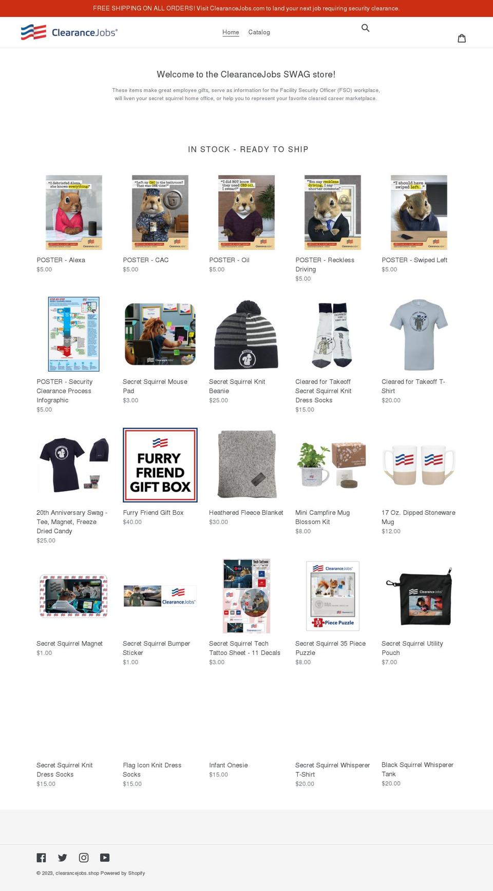clearancejobs.shop shopify website screenshot