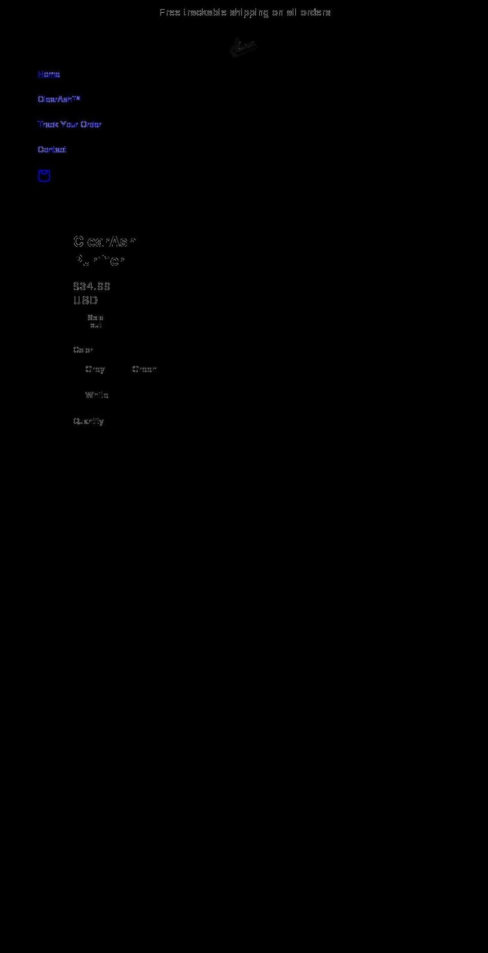 clearash.com shopify website screenshot