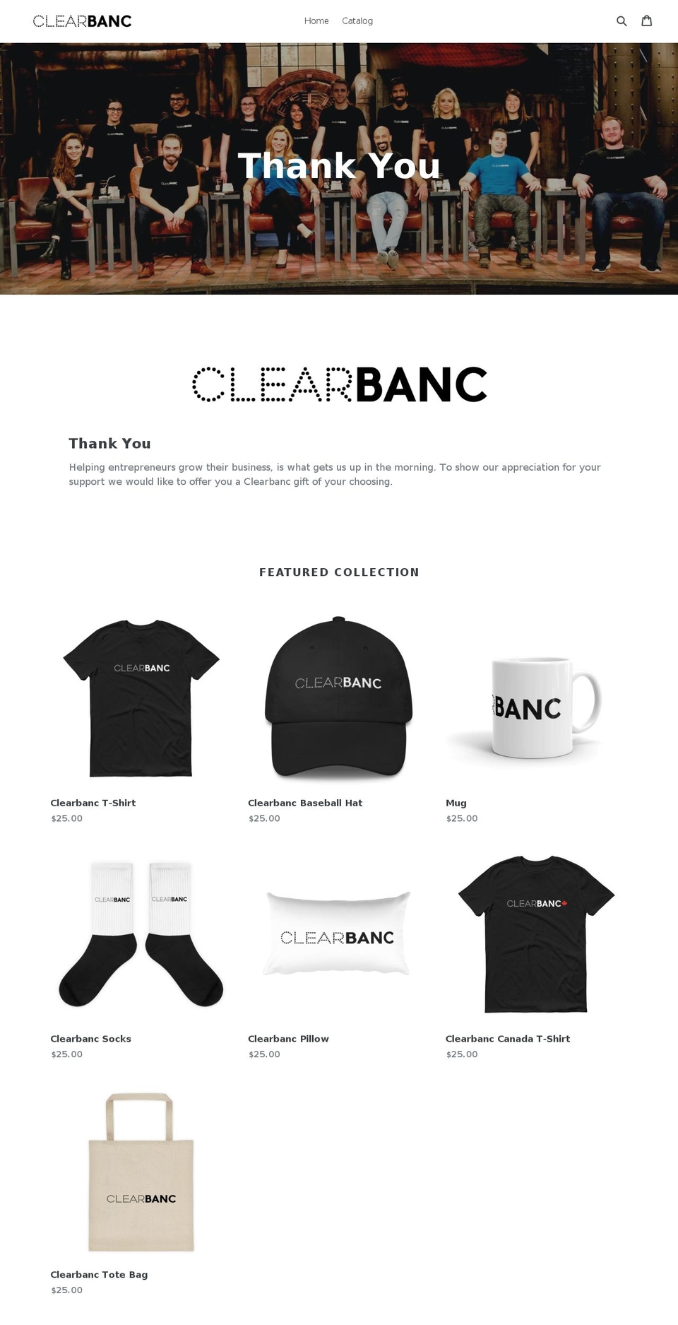 clearbancswag.com — Shopify storefront screenshot