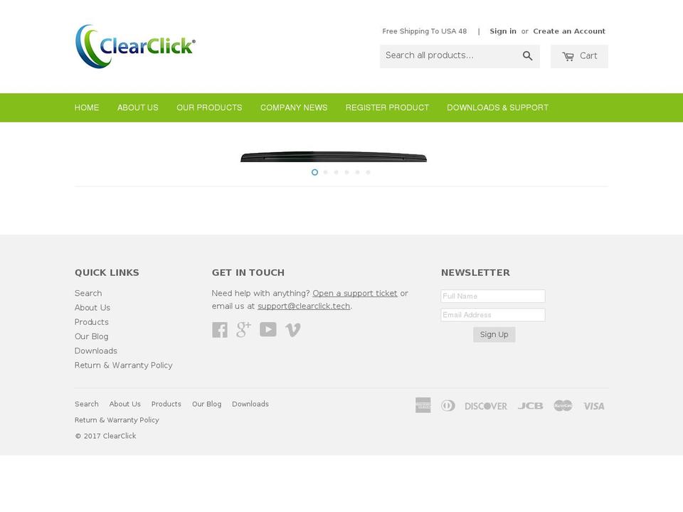 clearclicksoftware.com shopify website screenshot