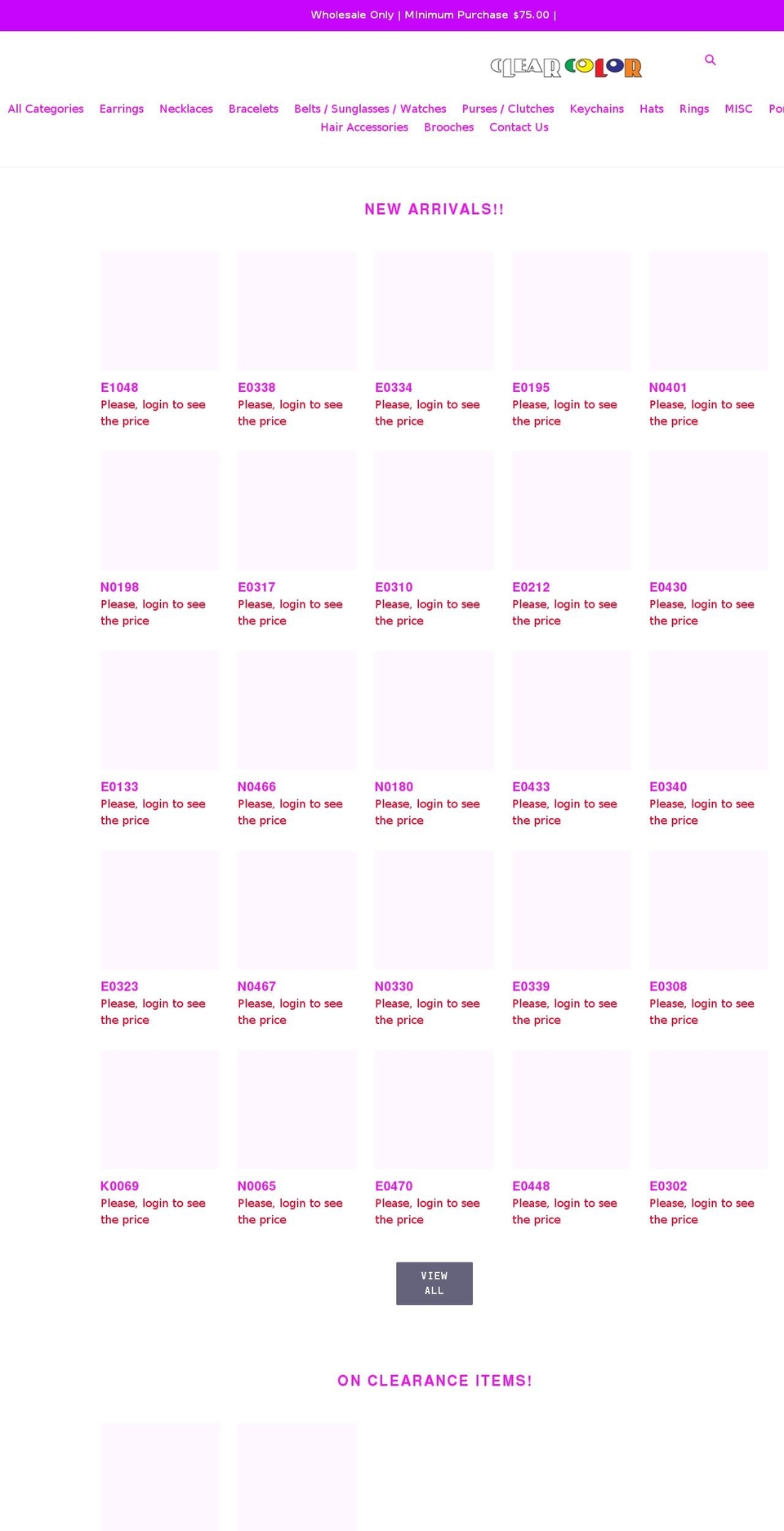 clearcolor.com shopify website screenshot