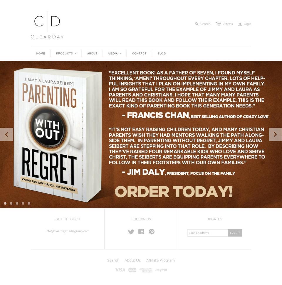 cleardaysongs.com shopify website screenshot