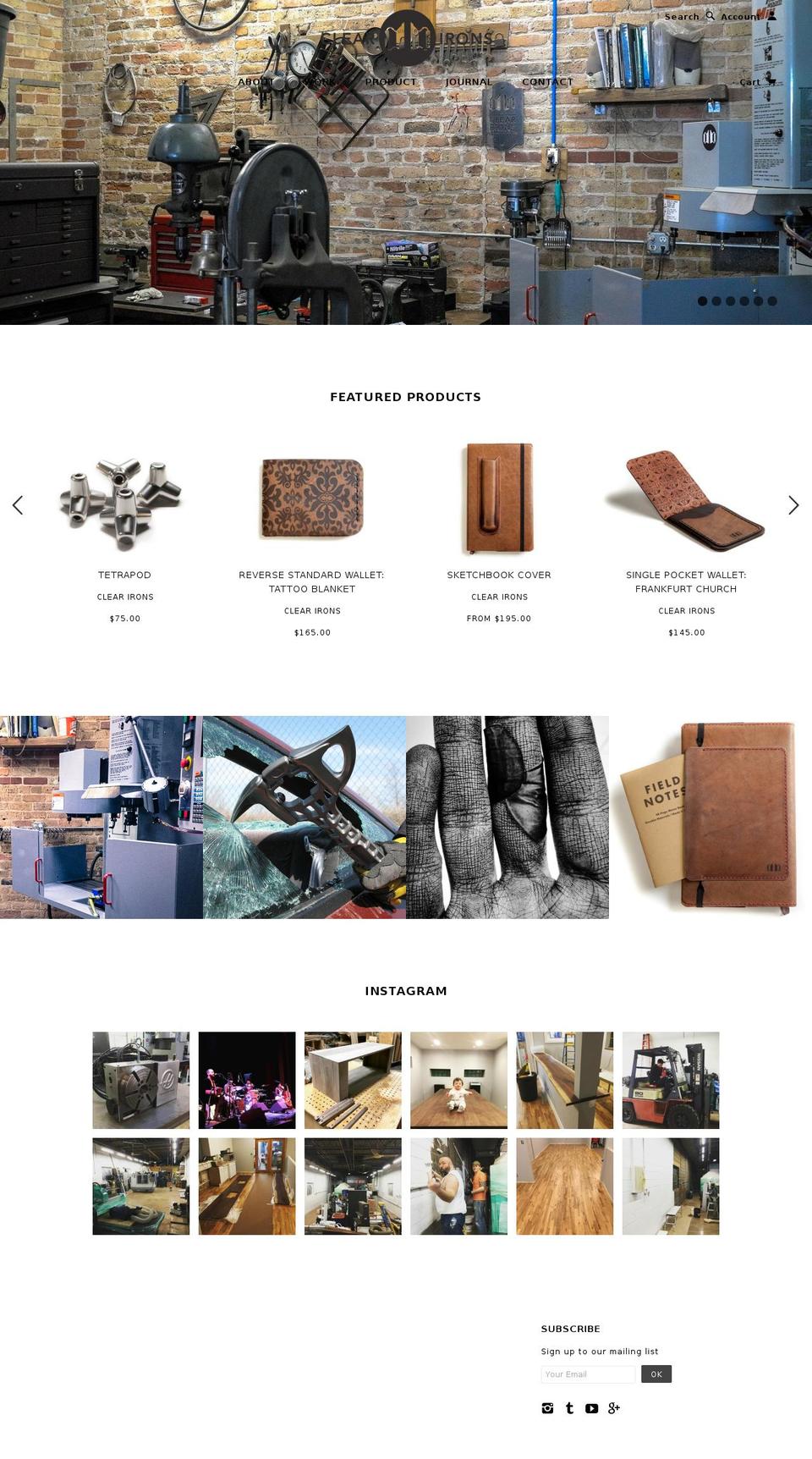 clearirons.com shopify website screenshot