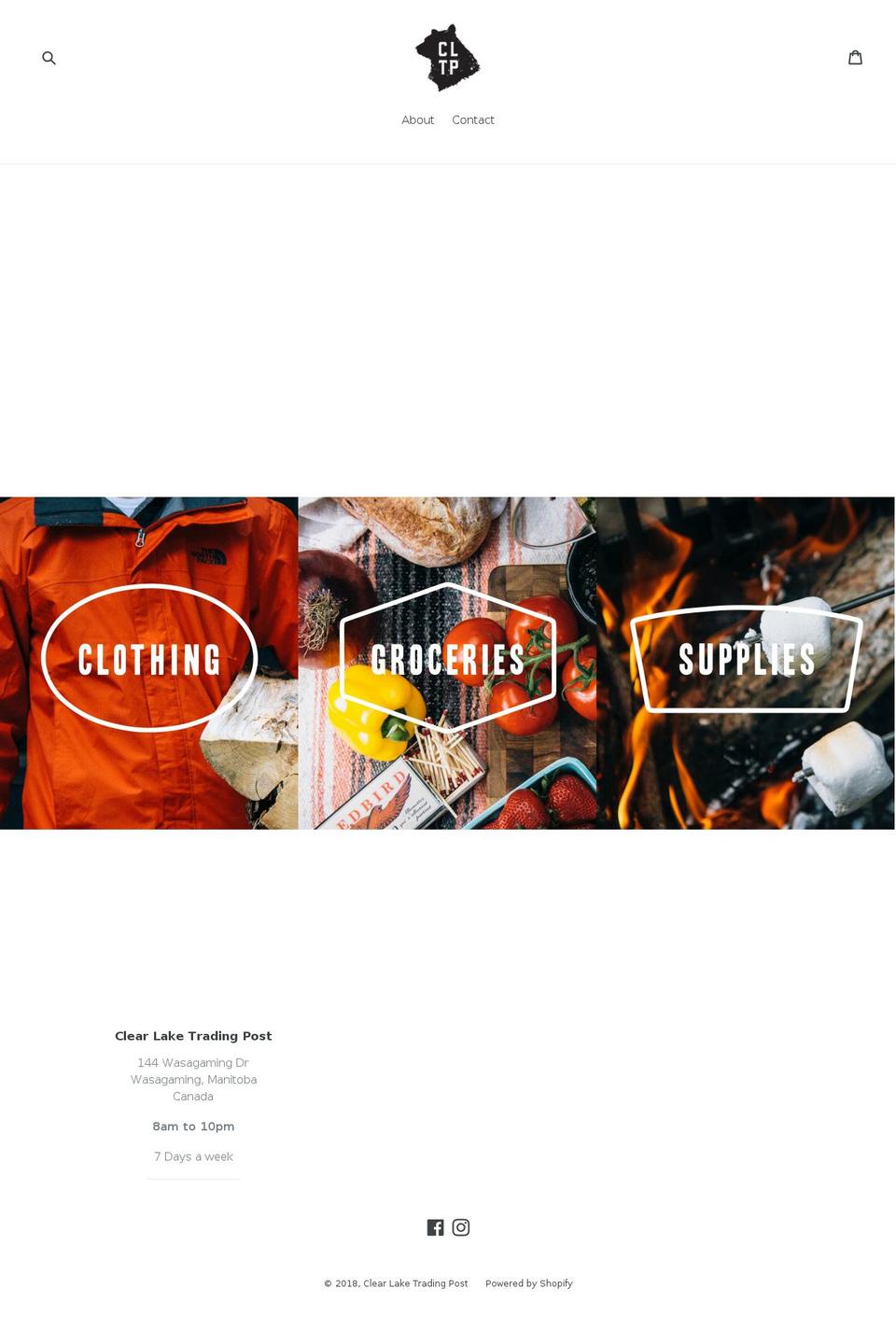 clearlaketradingpost.com shopify website screenshot