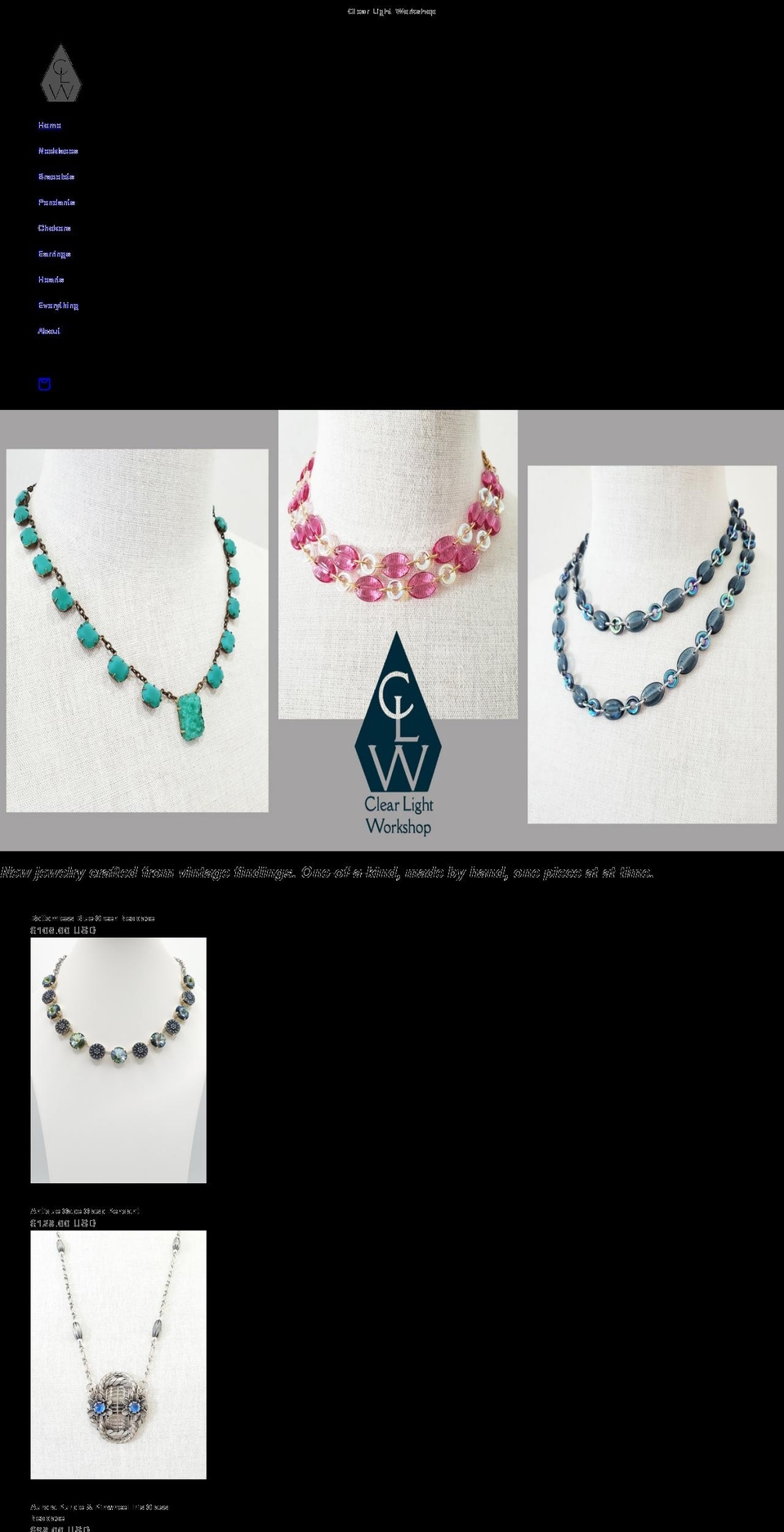 clearlightworkshop.com shopify website screenshot