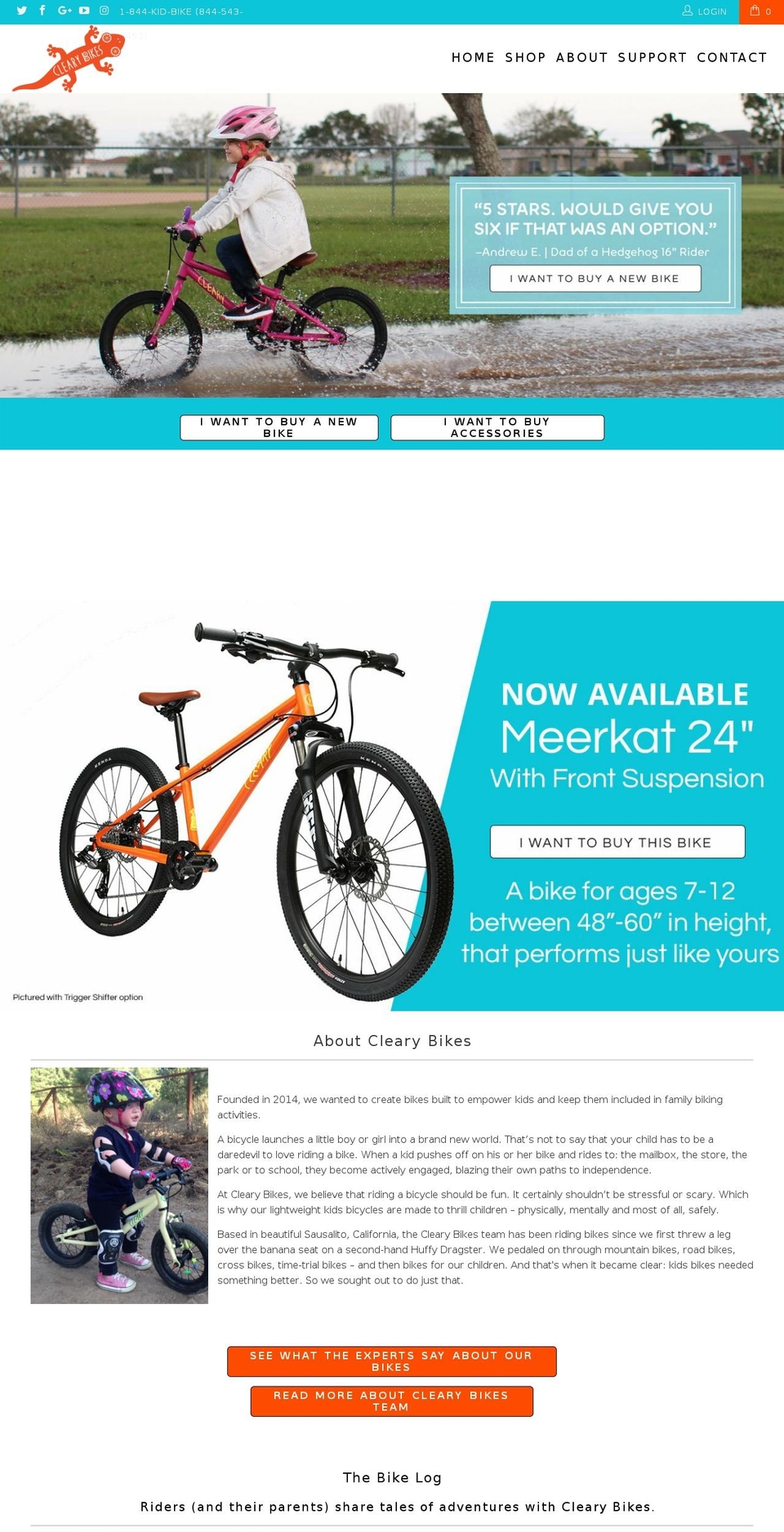 clearlybikes.com shopify website screenshot