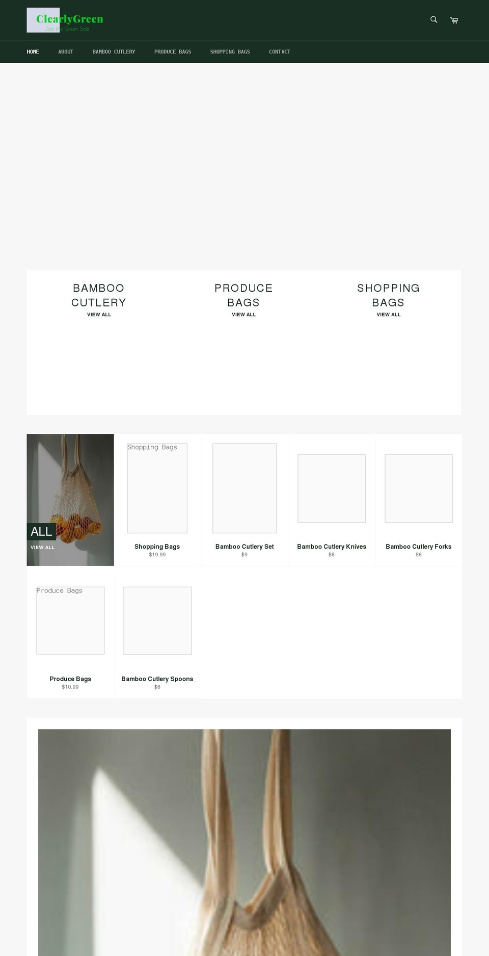 clearlygreen.ca shopify website screenshot