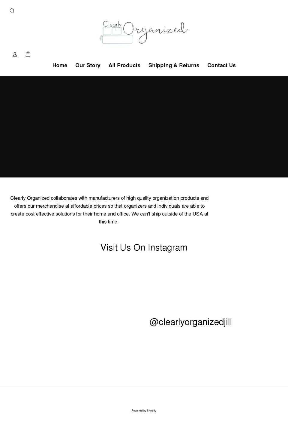 clearlyorganized.net shopify website screenshot