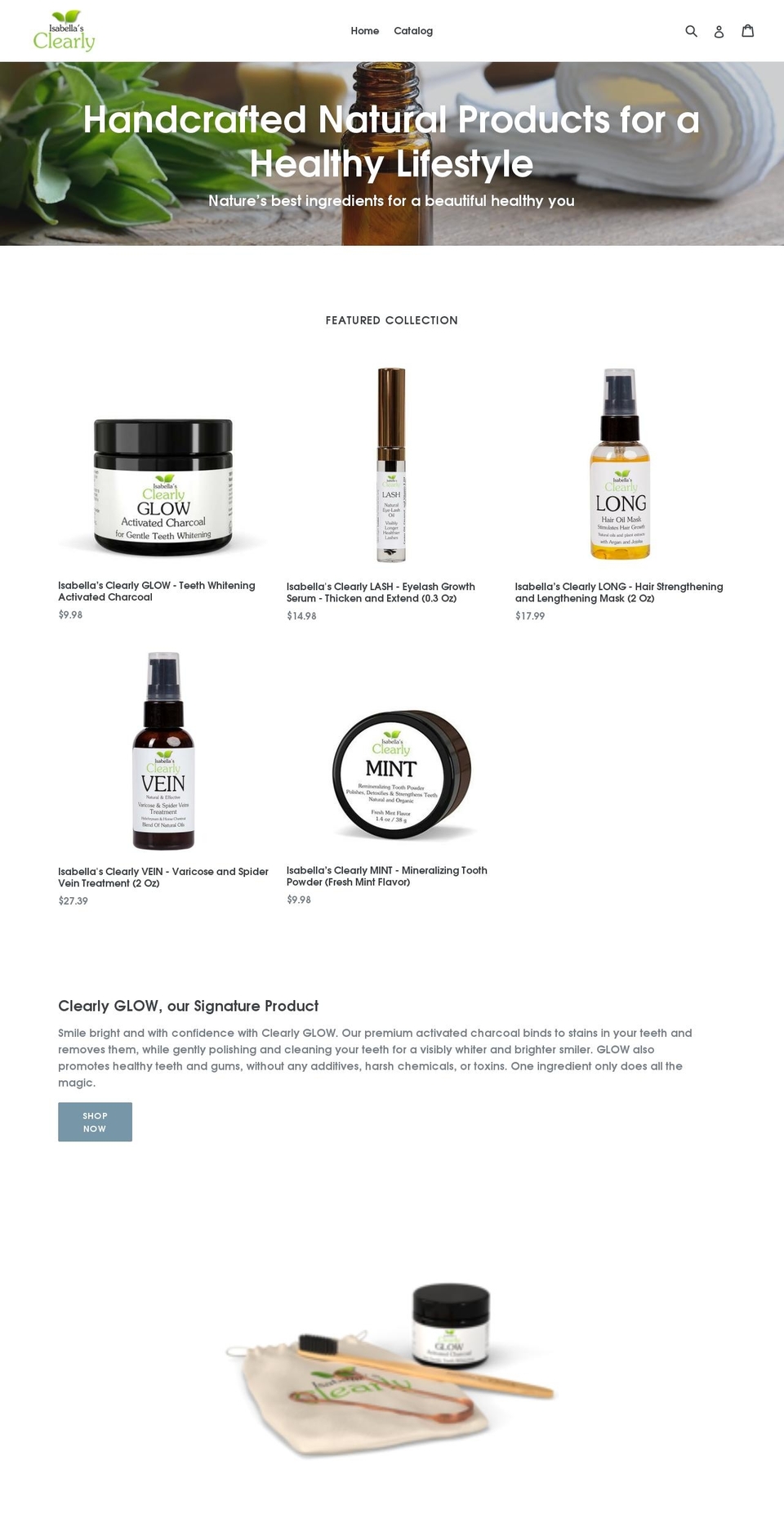 clearlyproducts.com — Shopify storefront screenshot