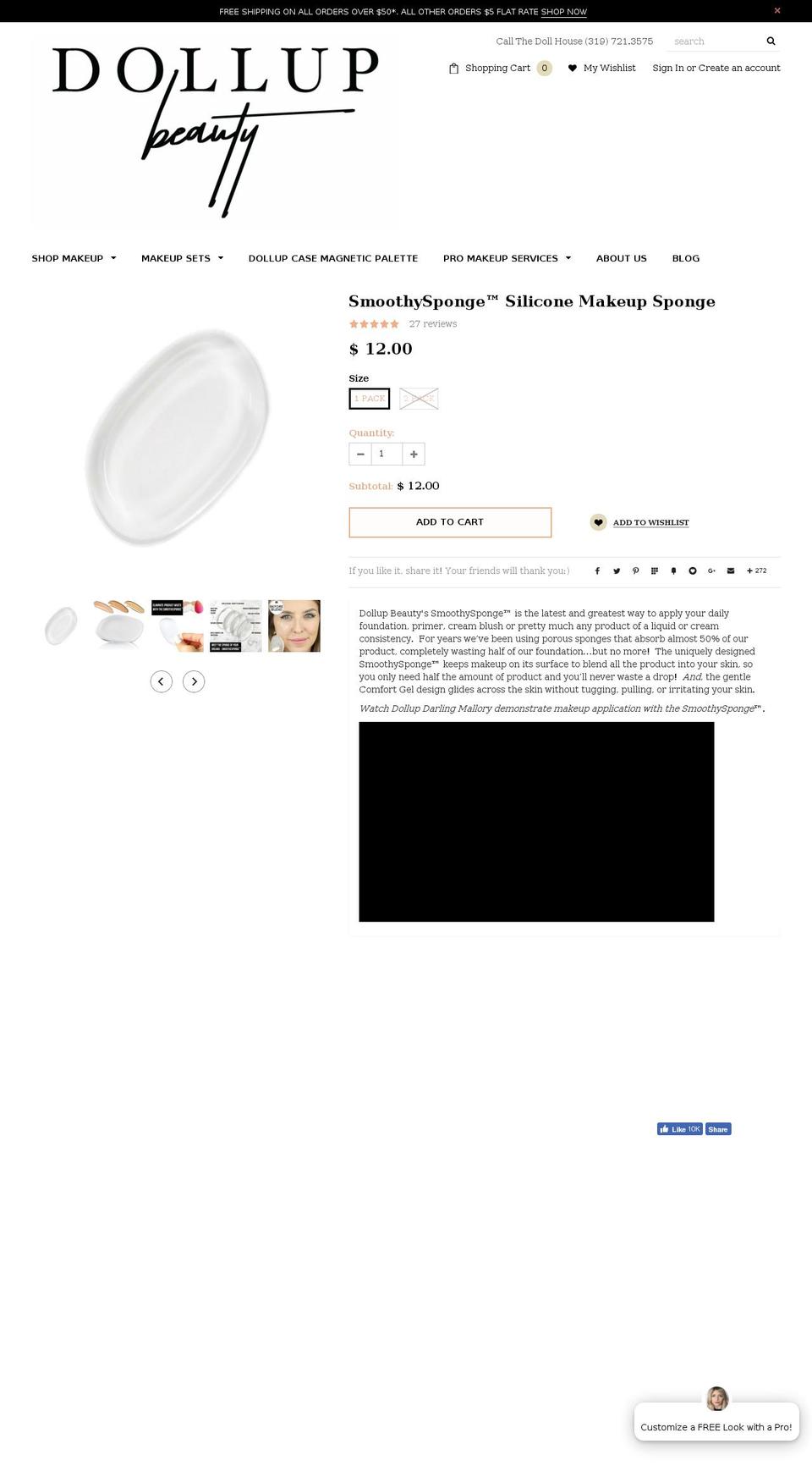 clearmakeupsponge.com — Shopify storefront screenshot