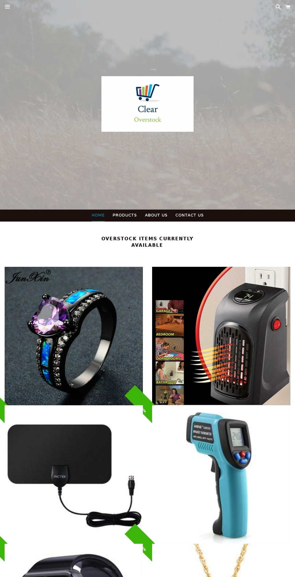 clearoverstock.com — Shopify storefront screenshot