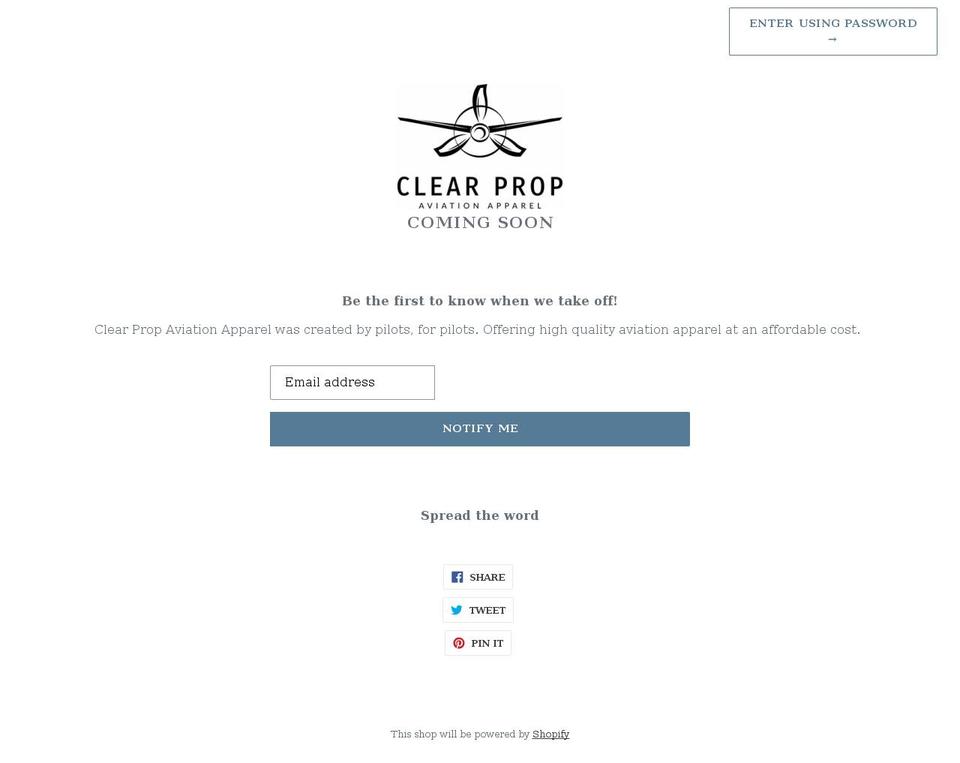clearpropaa.com shopify website screenshot