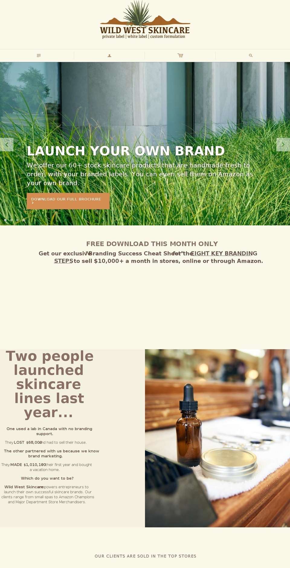 clearskyskincare.com — Shopify storefront screenshot