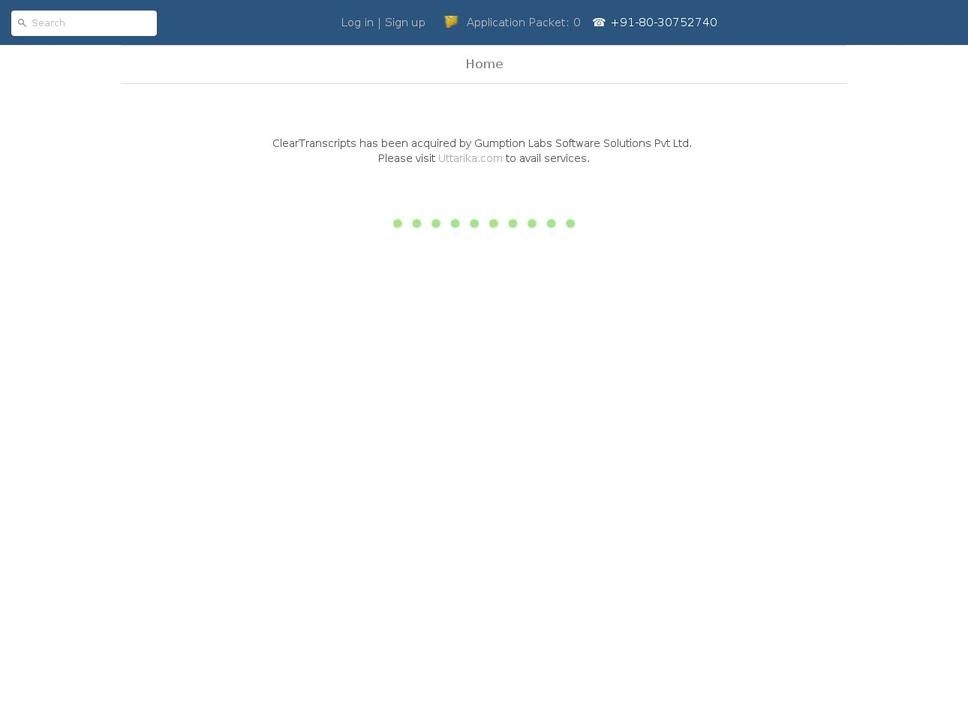 cleartranscript.com shopify website screenshot