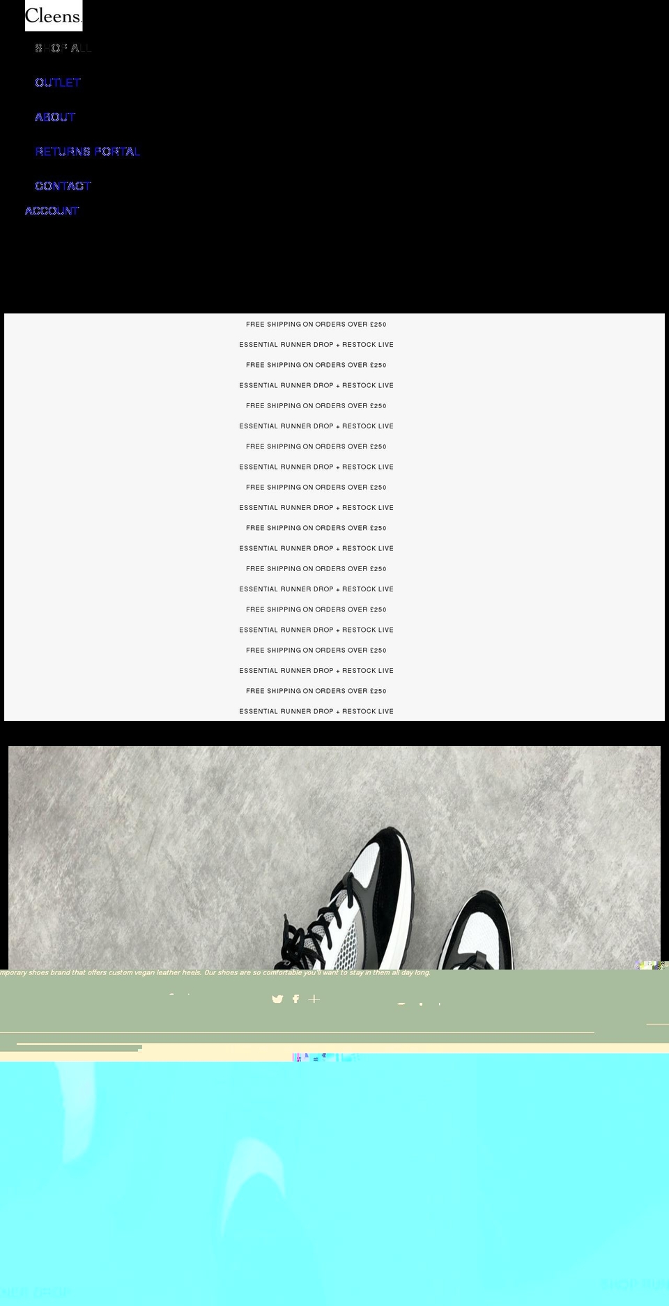 cleens.co.uk shopify website screenshot