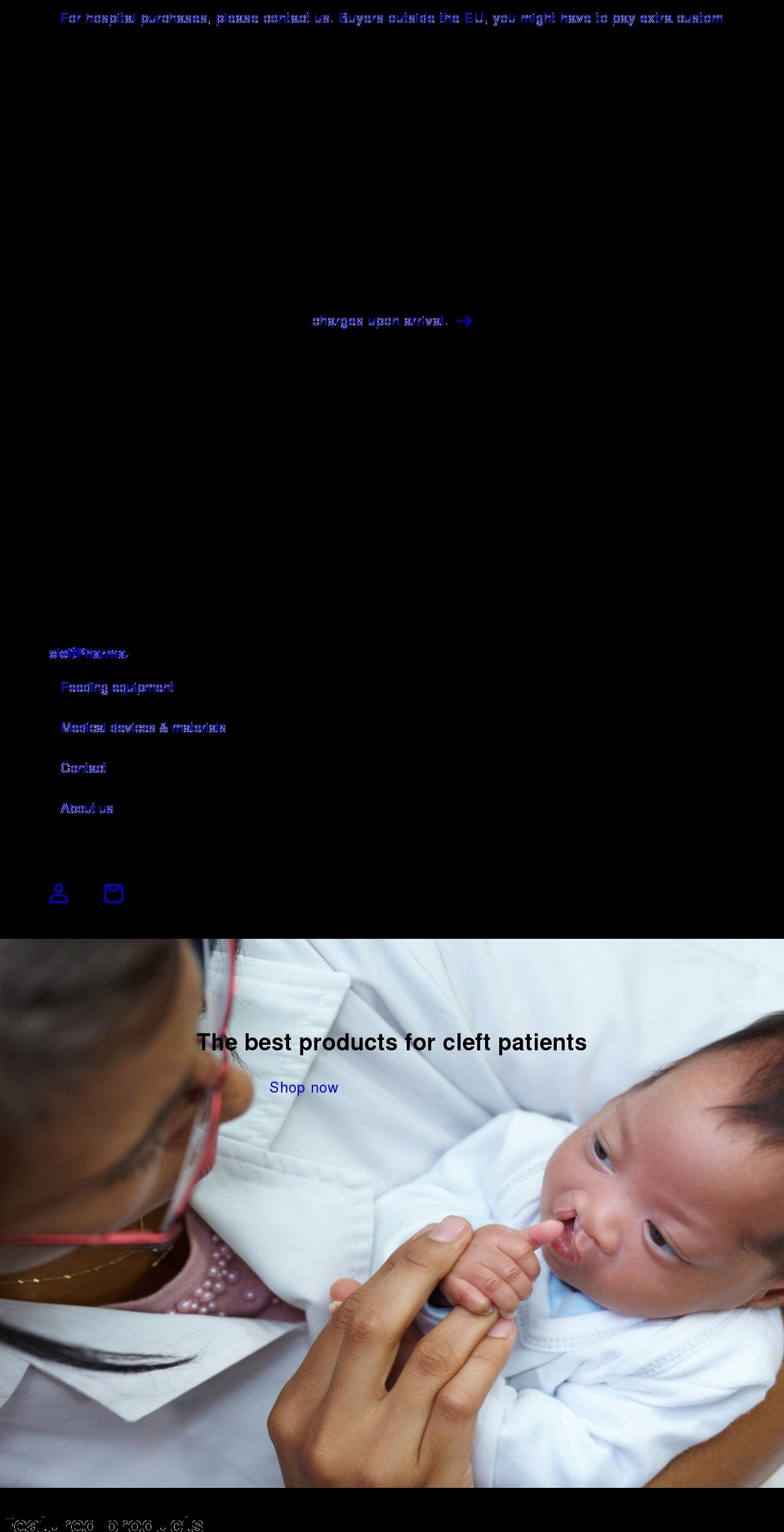 cleftpharma.com shopify website screenshot