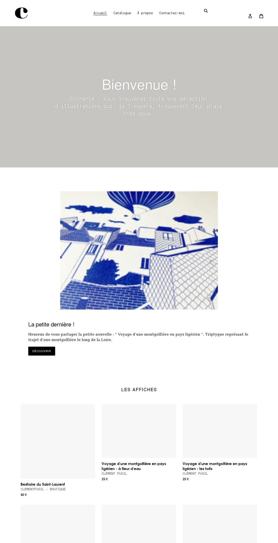 clementfusil-boutique.com shopify website screenshot