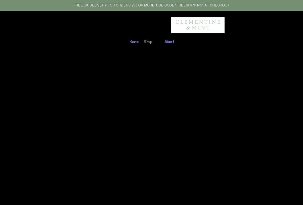 clementineandmint.com shopify website screenshot