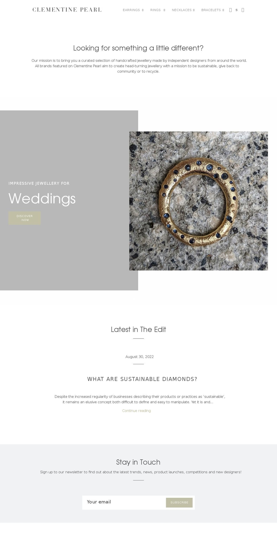 clementinepearl.com shopify website screenshot