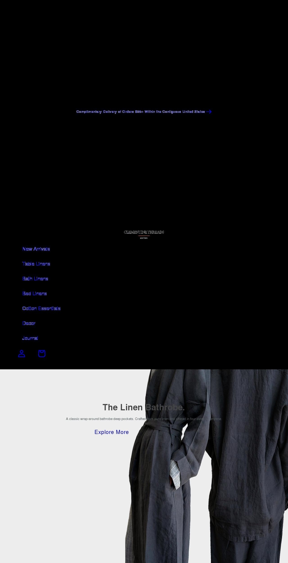 clementinethreads.com shopify website screenshot
