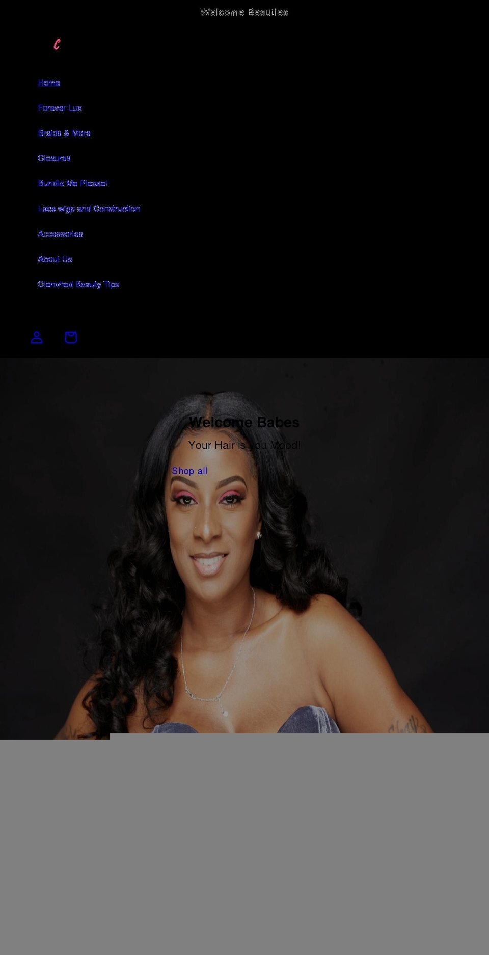 clenchedbeauty.com shopify website screenshot