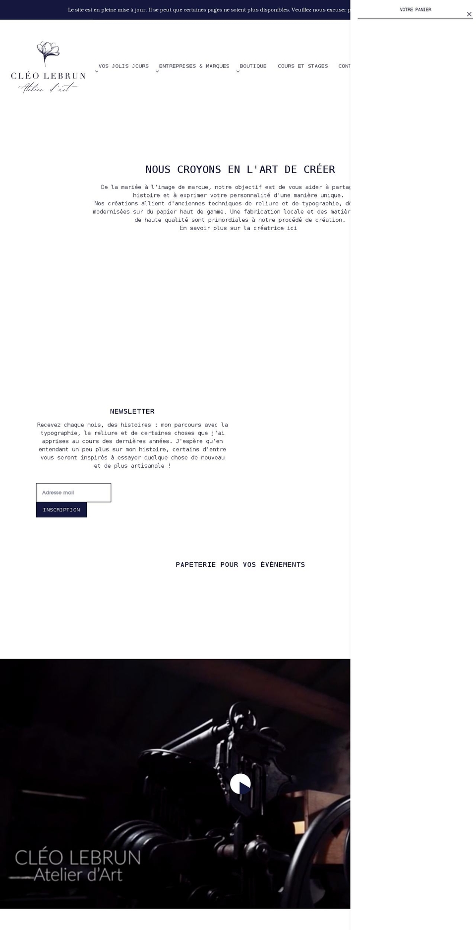 cleolebrun.fr shopify website screenshot