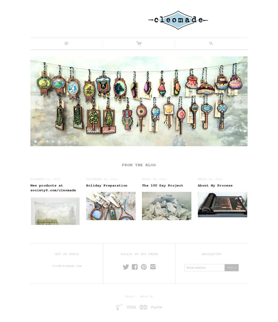 cleomade.com shopify website screenshot
