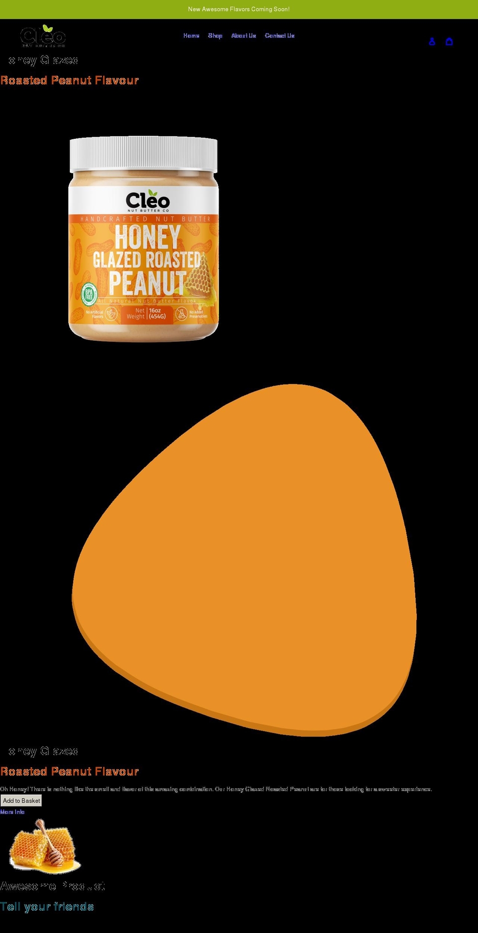 cleonutbutter.com shopify website screenshot