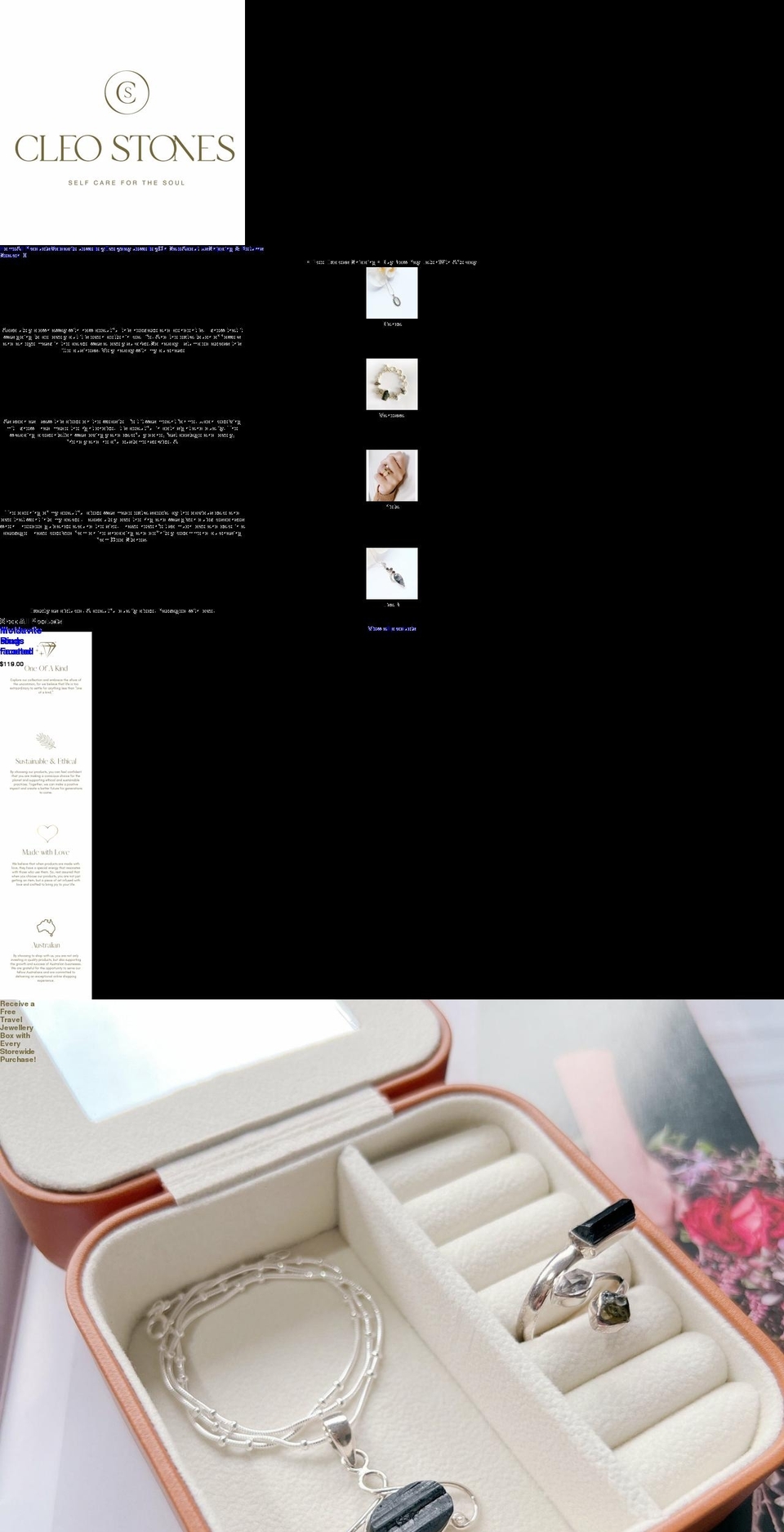 cleostones.com.au shopify website screenshot