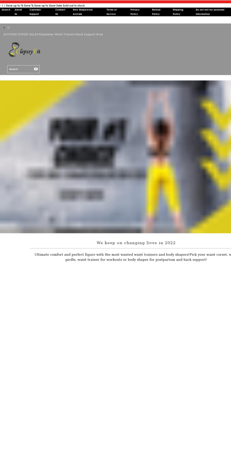 clepssyfit.com shopify website screenshot