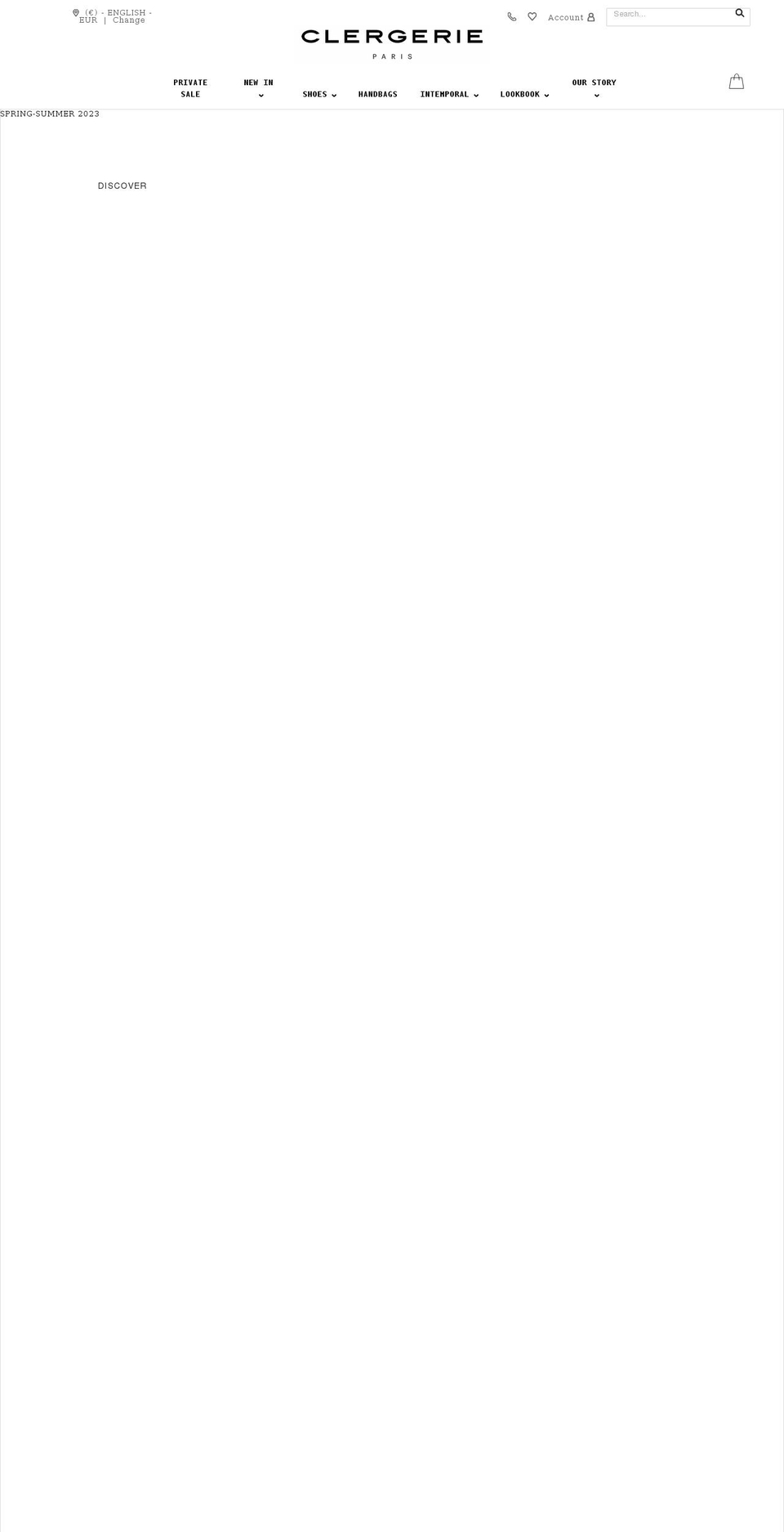 clergerieparis.com — Shopify storefront screenshot