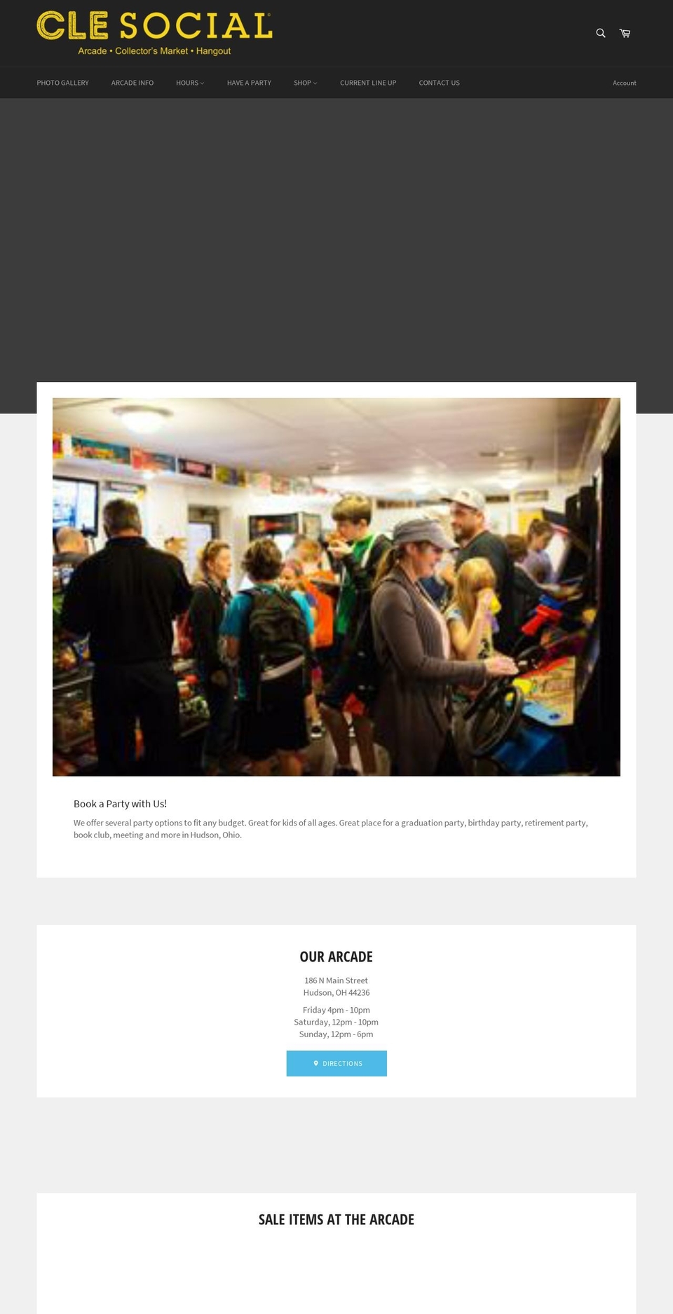 clesocialclub.com — Shopify storefront screenshot