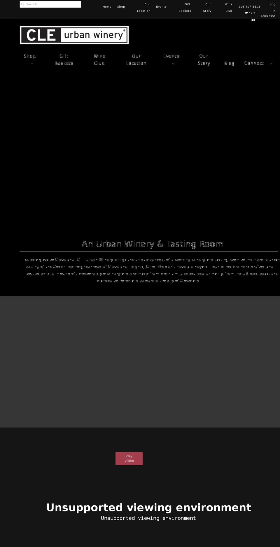 cleurbanwinery.com shopify website screenshot