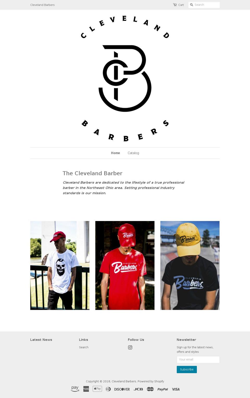 clevelandbarber.com — Shopify storefront screenshot