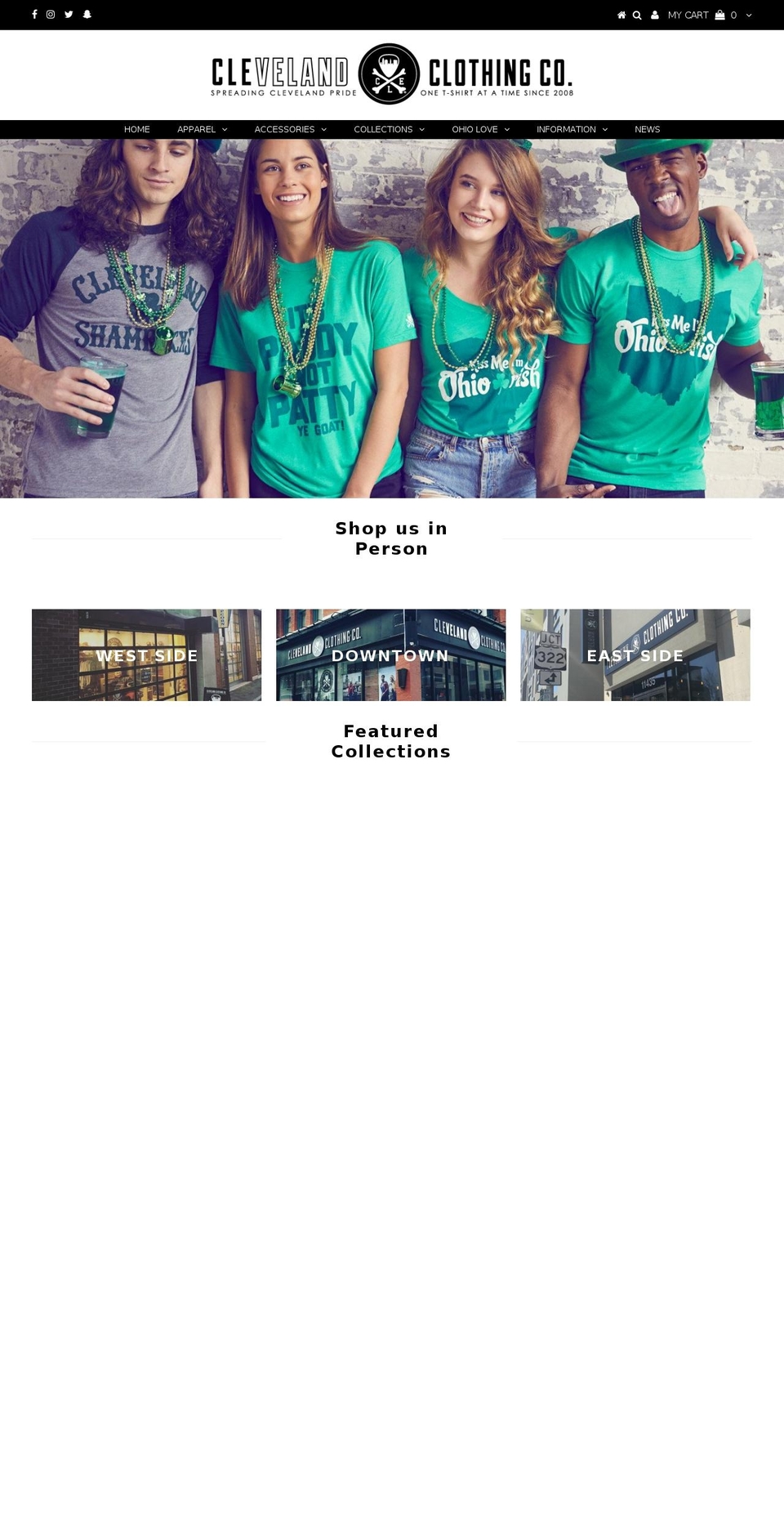 clevelandclothingco.com shopify website screenshot