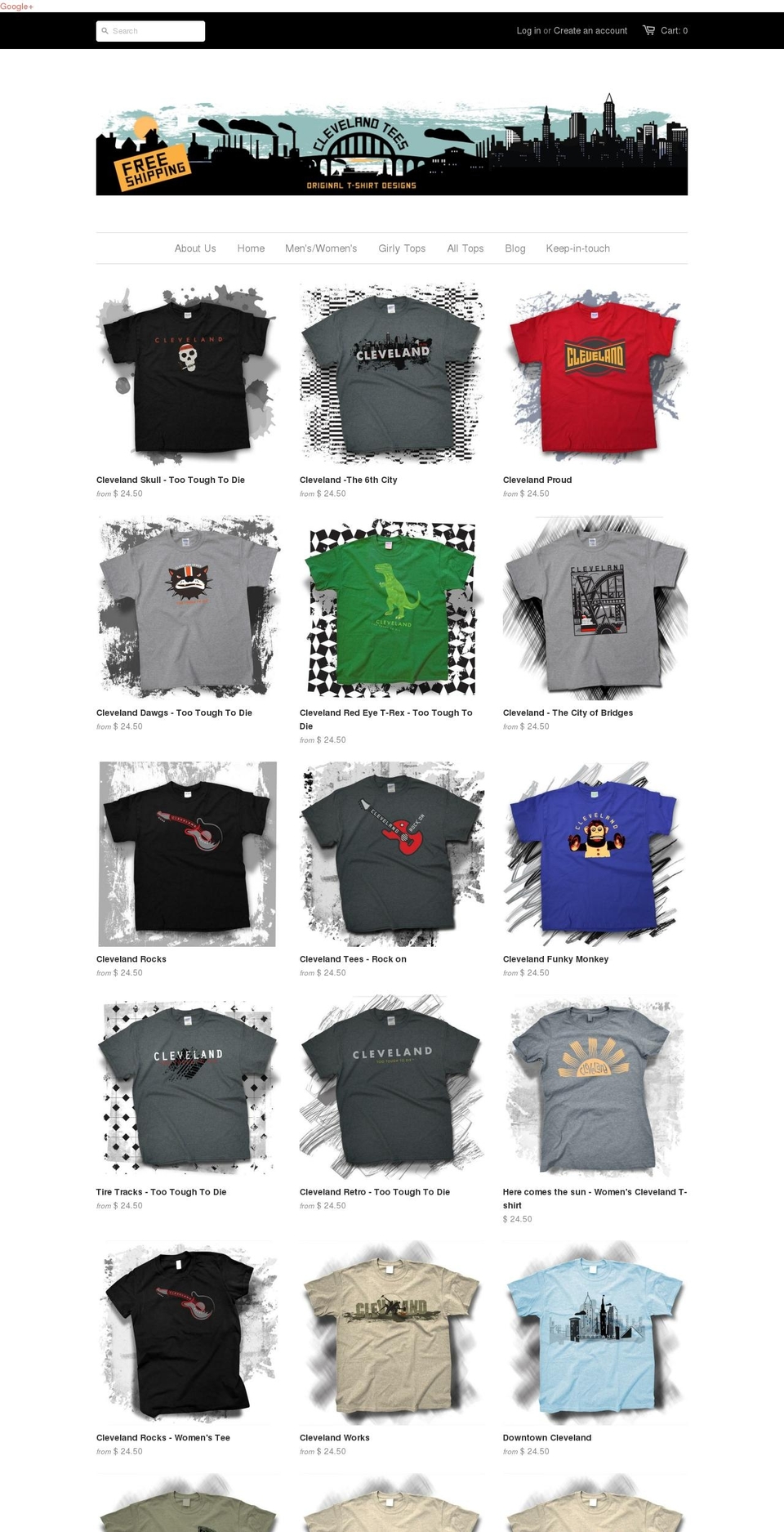 clevelandtees.net shopify website screenshot