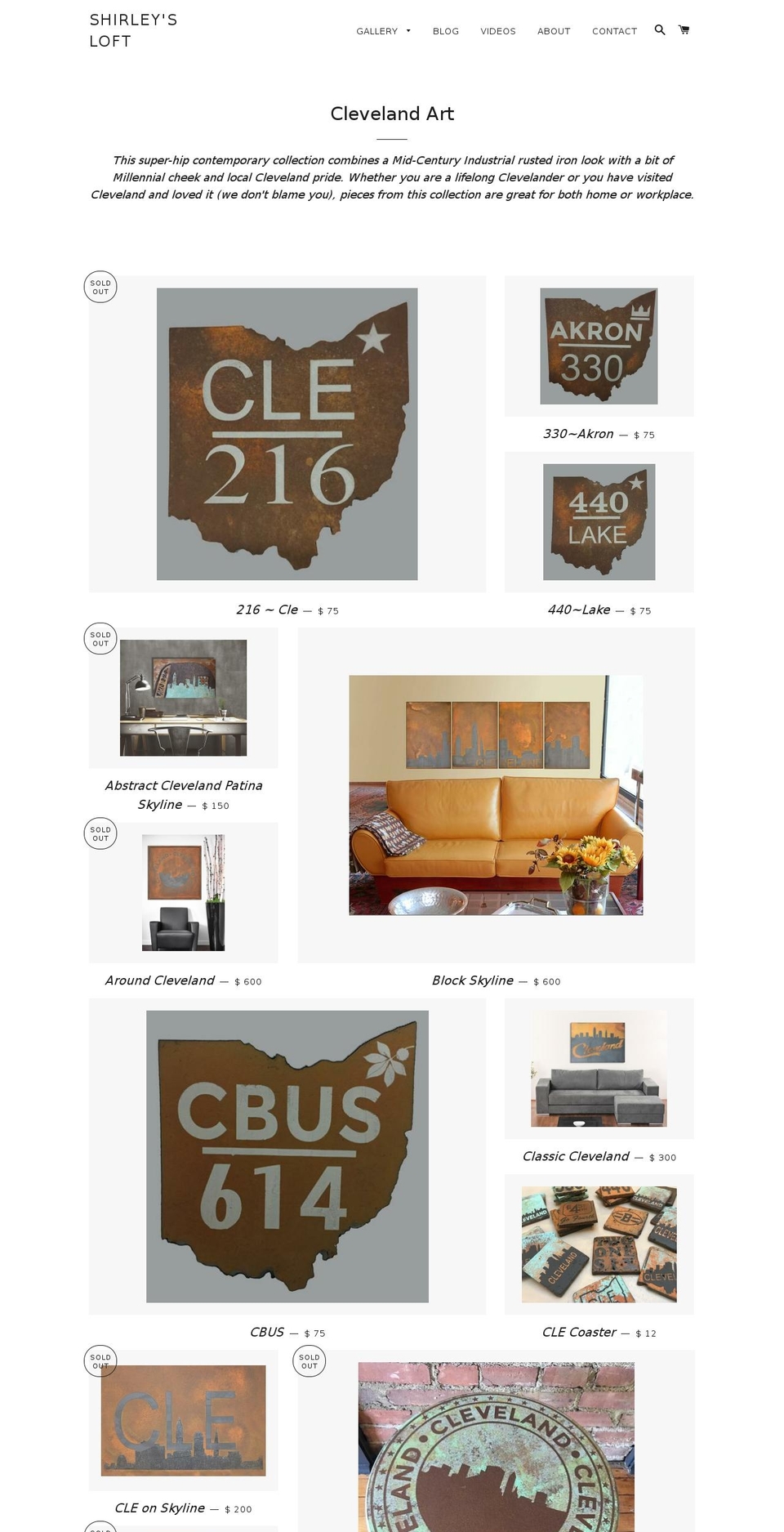clevelandurbanart.com — Shopify storefront screenshot