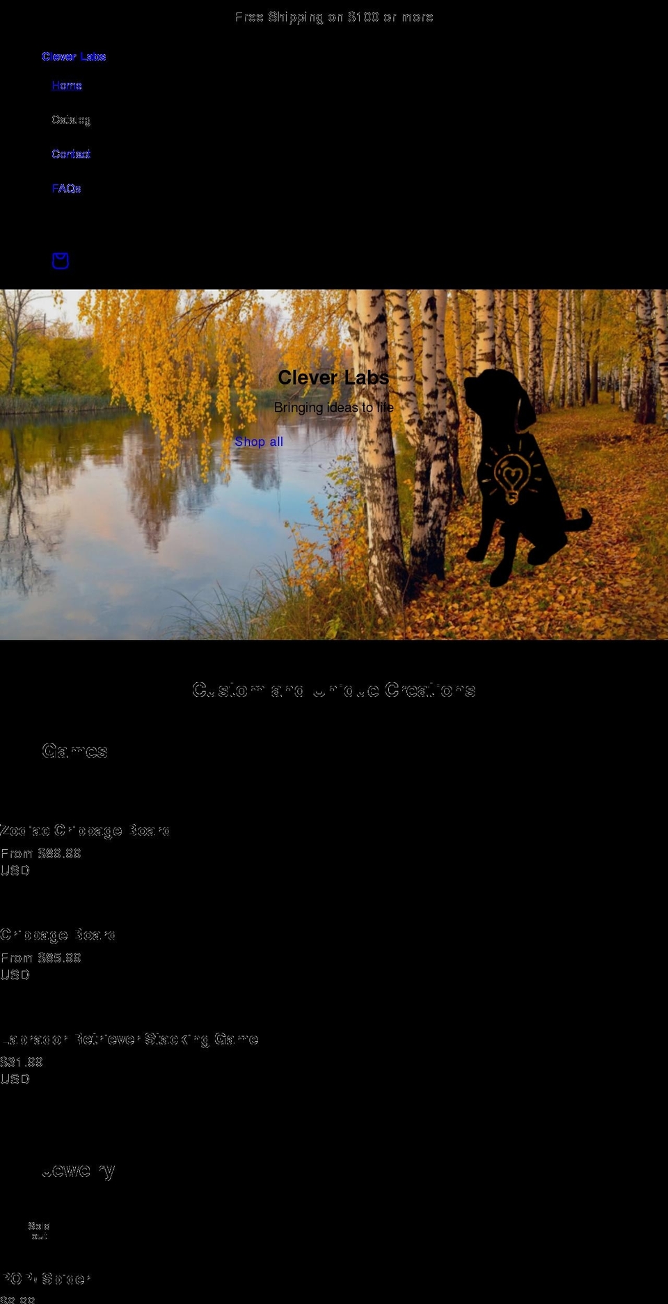 clever-labs.com shopify website screenshot