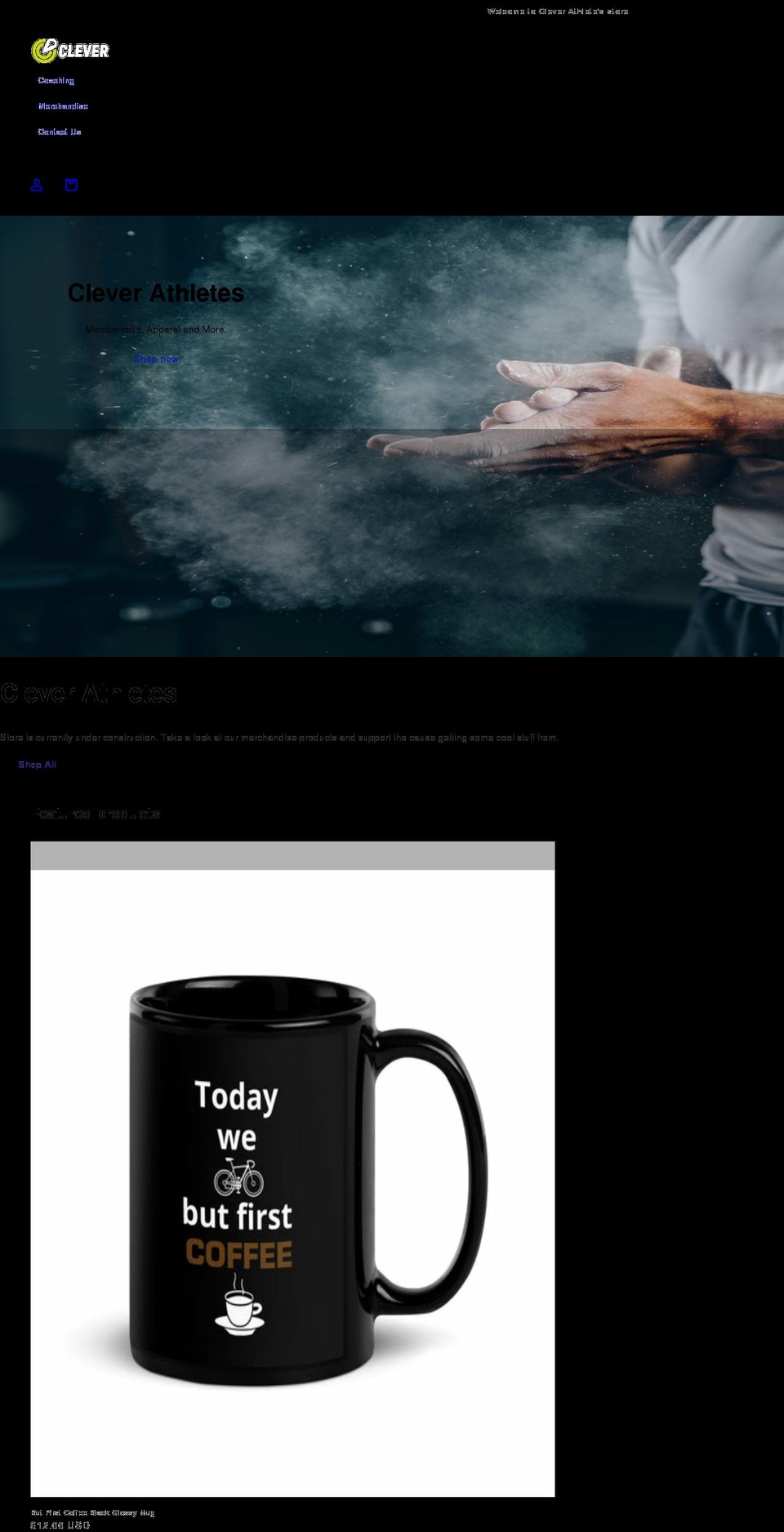 cleverathletes.com shopify website screenshot