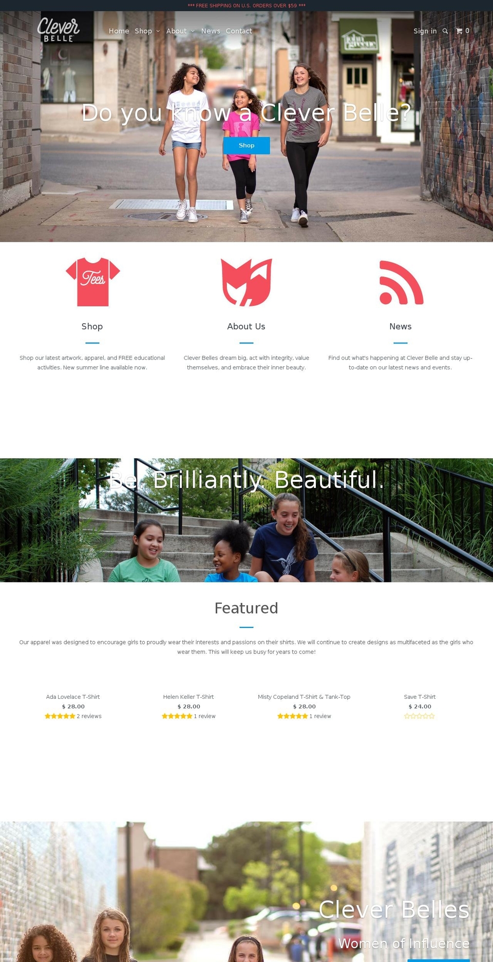 cleverbelle.org shopify website screenshot