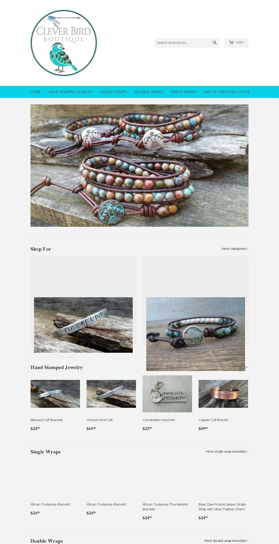 cleverbirdboutique.com — Shopify storefront screenshot
