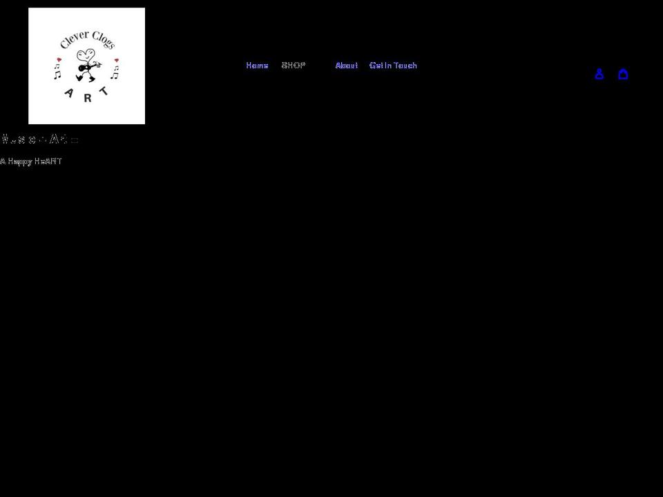 cleverclogsart.com shopify website screenshot