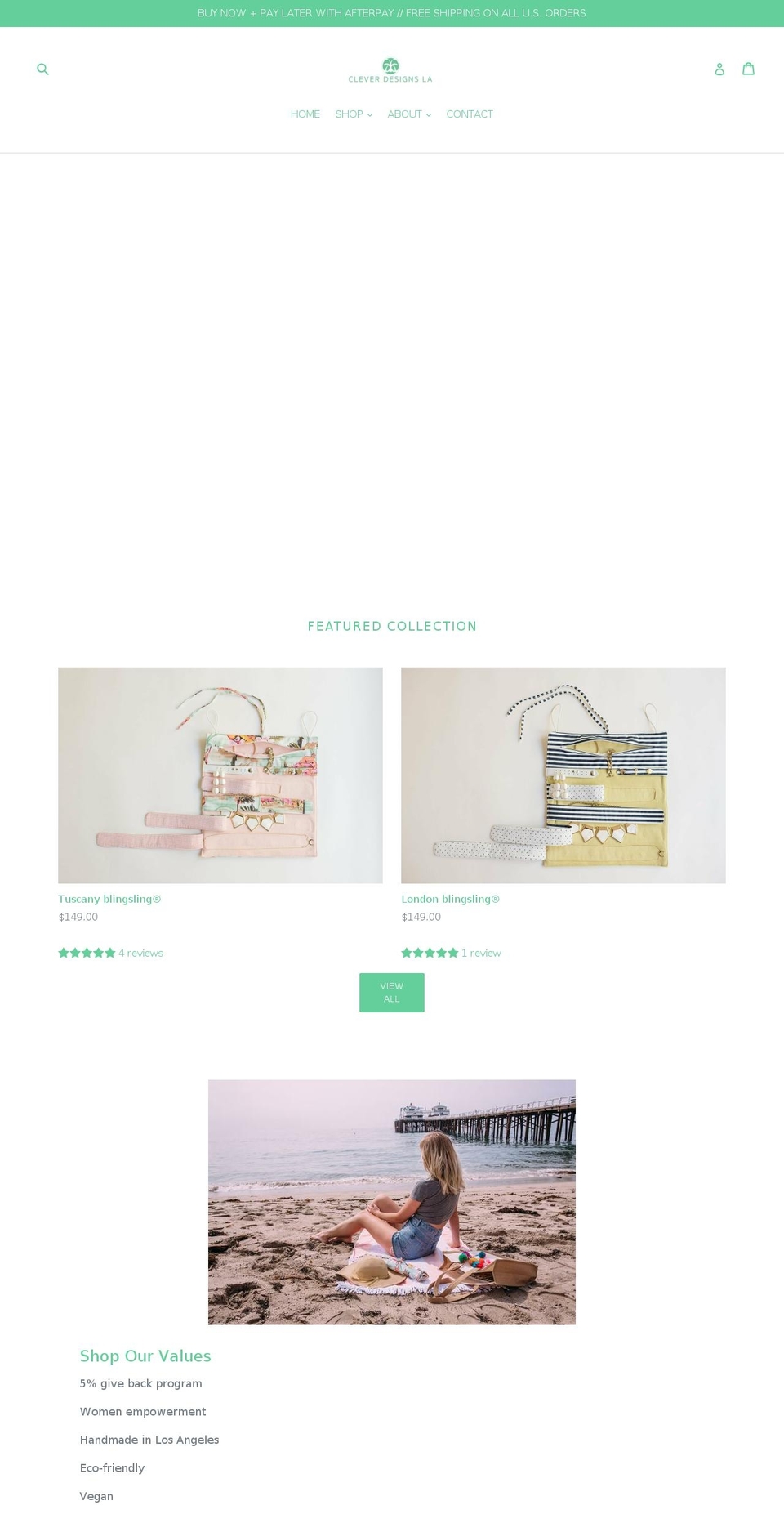 cleverdesignsla.com — Shopify storefront screenshot