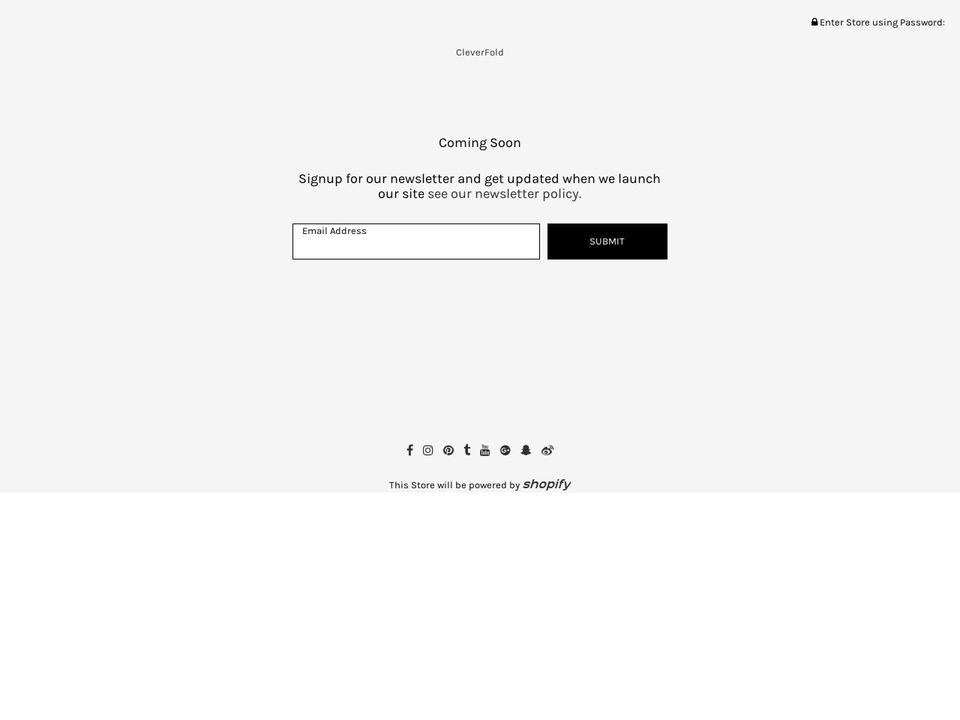 cleverfold.com — Shopify storefront screenshot