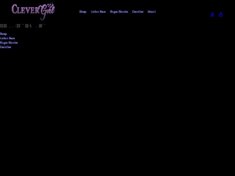 clevergirlsoapco.com shopify website screenshot
