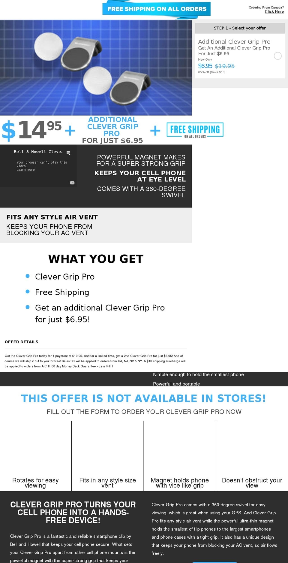 R Shopify theme site example clevergrip.com