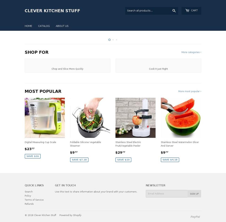cleverkitchenstuff.com — Shopify storefront screenshot