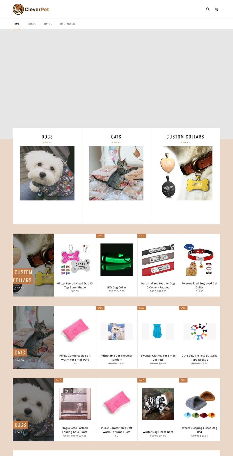 cleverpetstore.com — Shopify storefront screenshot